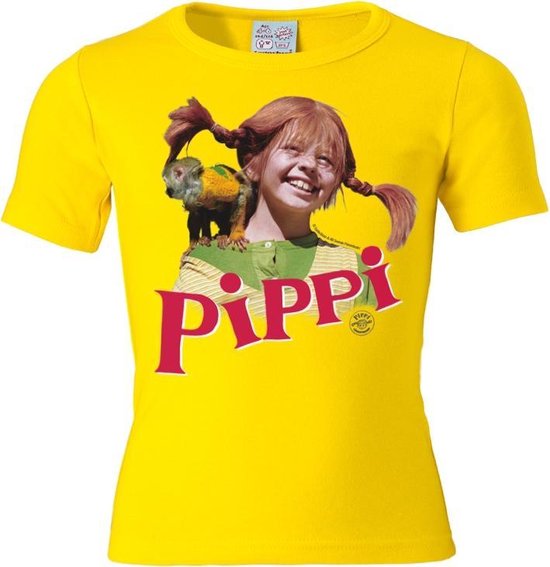 Pippi Langkous Kindershirt Maat L Kleding Unisex kinderkleding Tops & T-shirts T-shirts T-shirts met print 