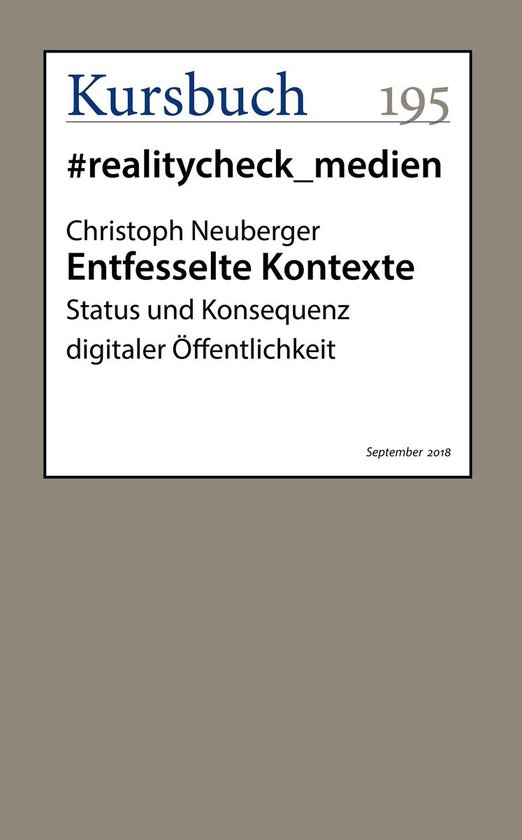 Entfesselte Kontexte - cover