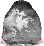 Animal Pictures Witte Paarden Gymbag - 38 x 34 cm - Multi