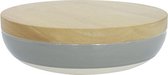 TAK Design Kula Dip Voorraadpot - Incl. Houten Deksel - Aardewerk - Ø20,5 x 6 cm - Grijs
