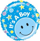 Its A Boy Emoticon geboorteballon 53cm