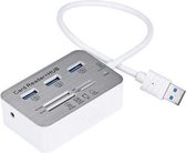 Aluminium USB 3.0 Hub Splitter & Geheugenkaartlezer - MMC/TF/Micro SD Kaart Reader