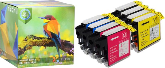 Ink Hero - 8 Pack - Cartouche d'encre / Alternatief pour Brother LC985 DCP-J125 DCP-J140W DCP-J315W DCP-J515W MFC-J220 MFC-J265W MFC-J410 MFC-J415W
