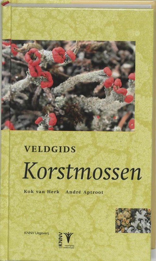 Cover van het boek 'Veldgids korstmossen' van Kok van Herk en André Aptroot