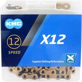 KMC X12 Ti-N Kettingslot 12-speed, goud/zwart Uitvoering 126 schakels