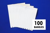 CombiCraft Blanco Tyvek Polsbandjes Wit - 100 stuks