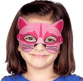 Kindermasker roze kat