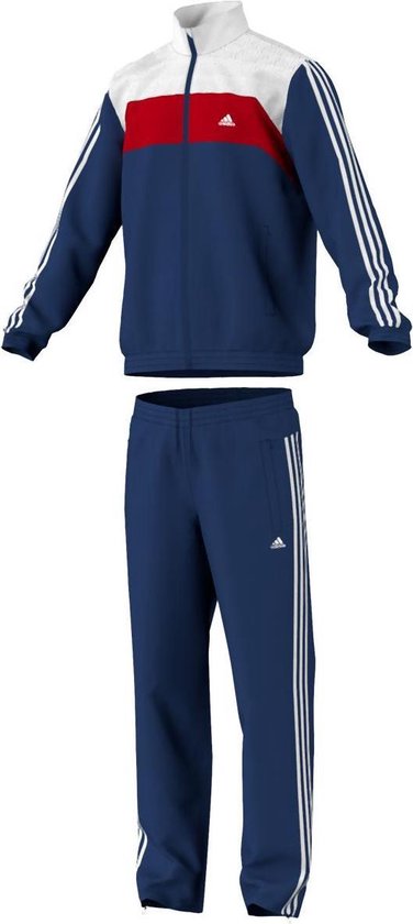 adidas Basics - Trainingspak - Mannen - Maat XXXL - Blauw/Wit/Rood | bol.com