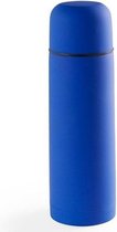 RVS thermosfles/isoleerkan 500 ml blauw