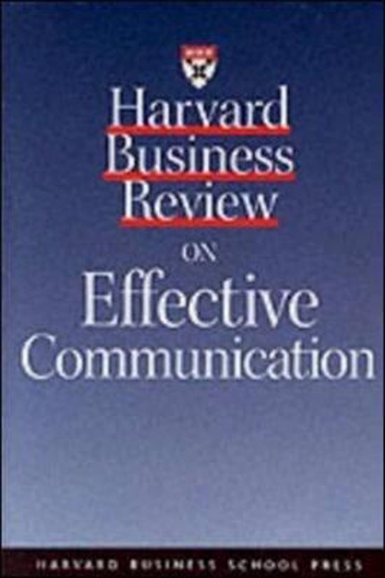 Harvard Business Review on Effective Communication - cover