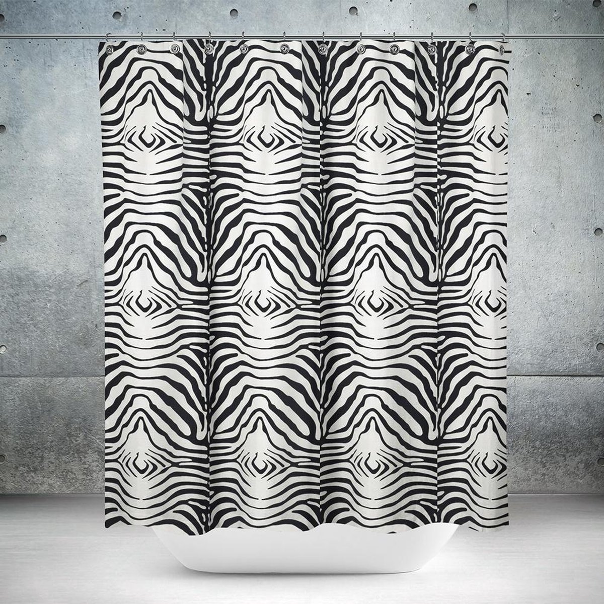 Roomture - douchegordijn - Zebra - 180 x 200