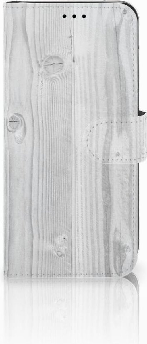 Huawei P20 Lite Book Style Case White Wood