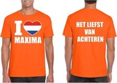 Oranje I love Maxima shirt heren L