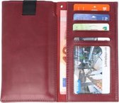 Bordeaux Rood Insteek Wallet Cases Hoesje voor Apple iPhone X