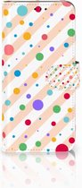 Geschikt voor Samsung Galaxy J6 2018 Bookcase Hoesje Design Dots