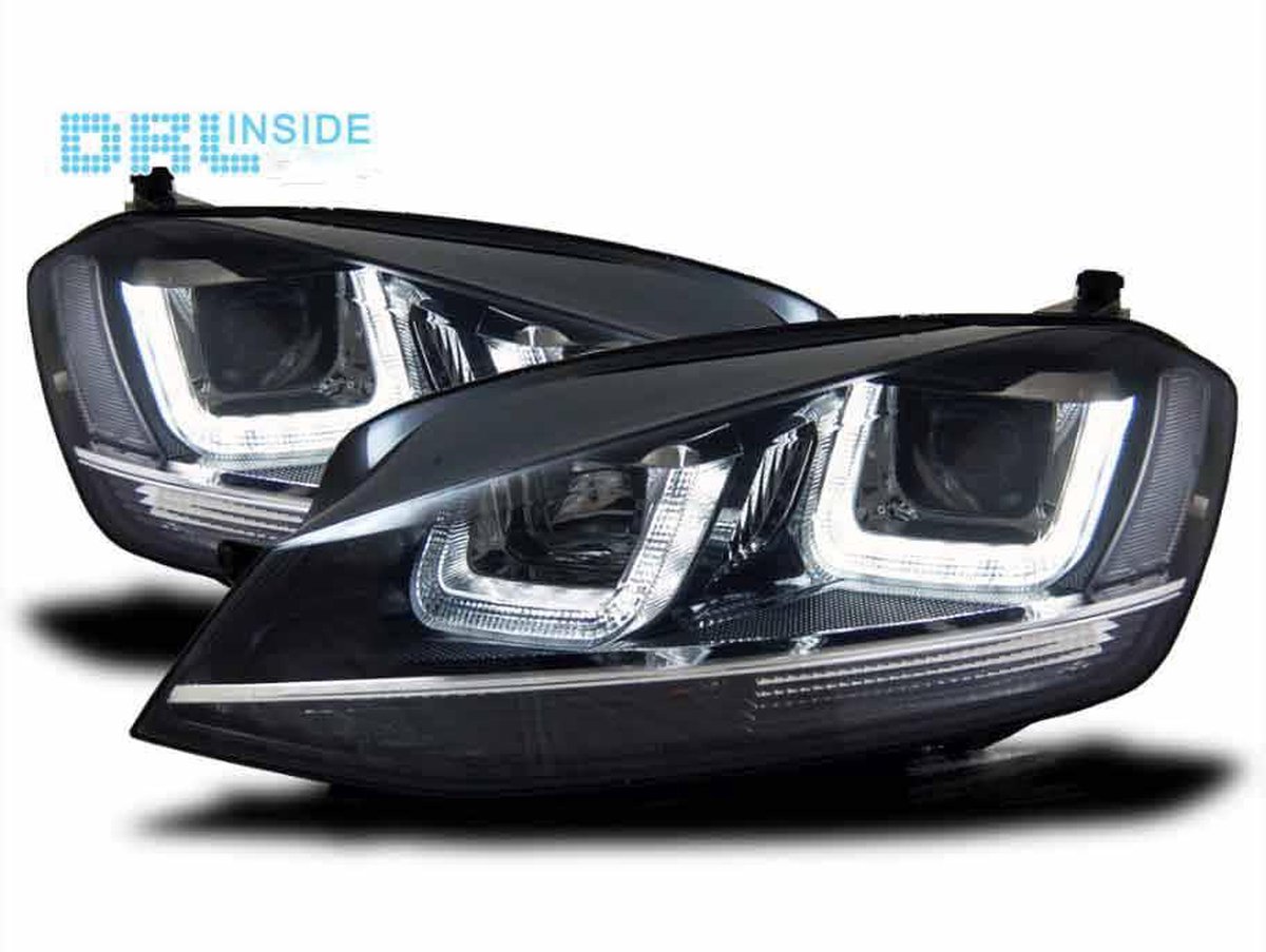 Ansichtkaart voldoende Ontwijken LED koplamp unit VW Golf 7 Black Chrome | bol.com