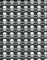 Peter Pauper Notitieboek - Skull, crossbones - met magneetsluiting - 16x21 cm