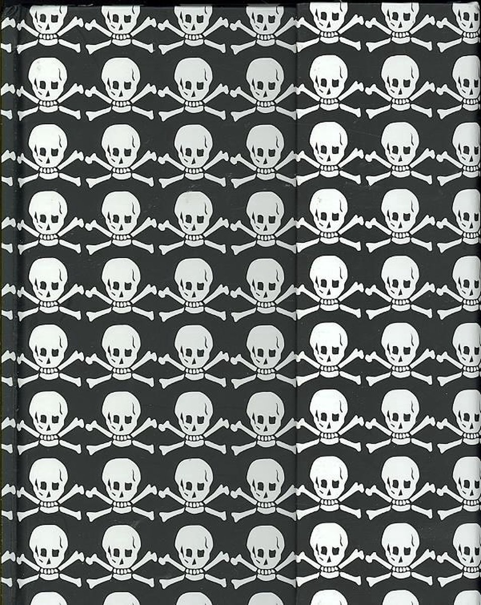Peter Pauper Notitieboek - Skull, crossbones - met magneetsluiting - 16x21 cm