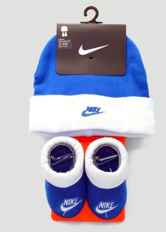 Nike babymuts en babysokken blauw in een set | bol.com