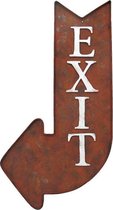 Exit Arrow - Rust-Left - Retro wandbord - Uitgang pijl - Amerika USA - metaal - 80 x 42 cm