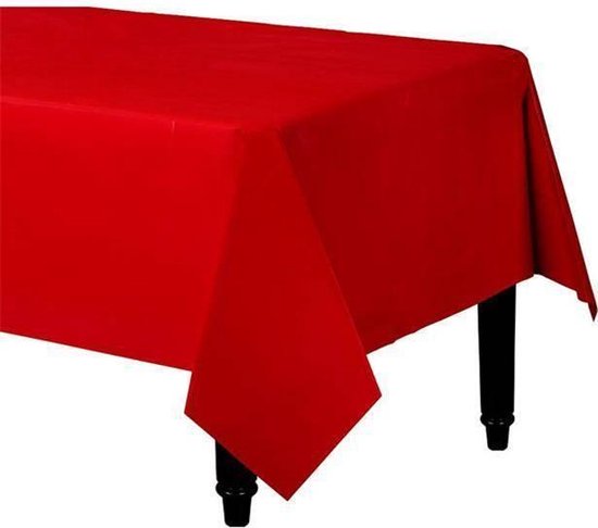 tafelkleed - effen rood - 120 180 cm | bol.com
