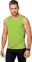 Lime groen sport singlet voor heren - Maat S - sport hemdje