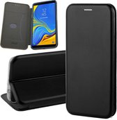 Samsung Galaxy A7 (2018) Hoesje TPU Wallet Book Case met Pasjeshouder Zwart - Cover van iCall