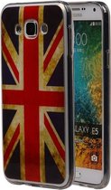 Britse Vlag TPU Cover Case voor Samsung Galaxy E5 Hoesje