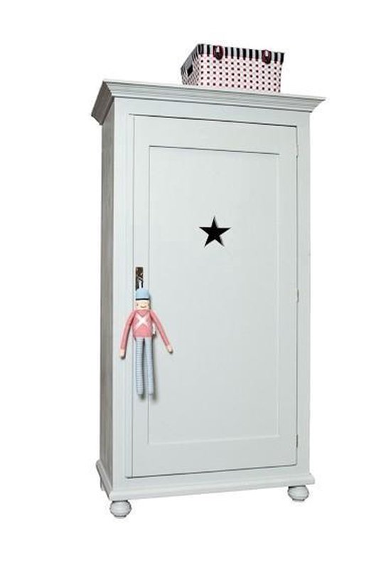 kinder kledingkast 1-deurs pom mint - jolie collection | bol.com