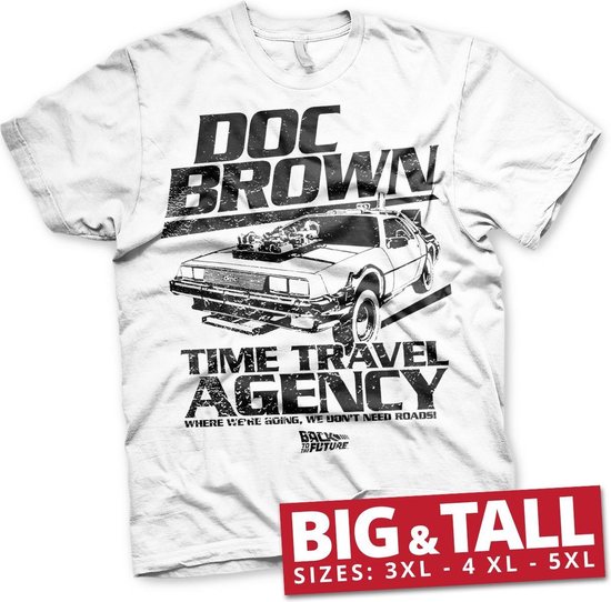 RETOUR VERS LE FUTUR - T-Shirt Big & Tall - Doc Brown Time Agency (4XL) |  bol