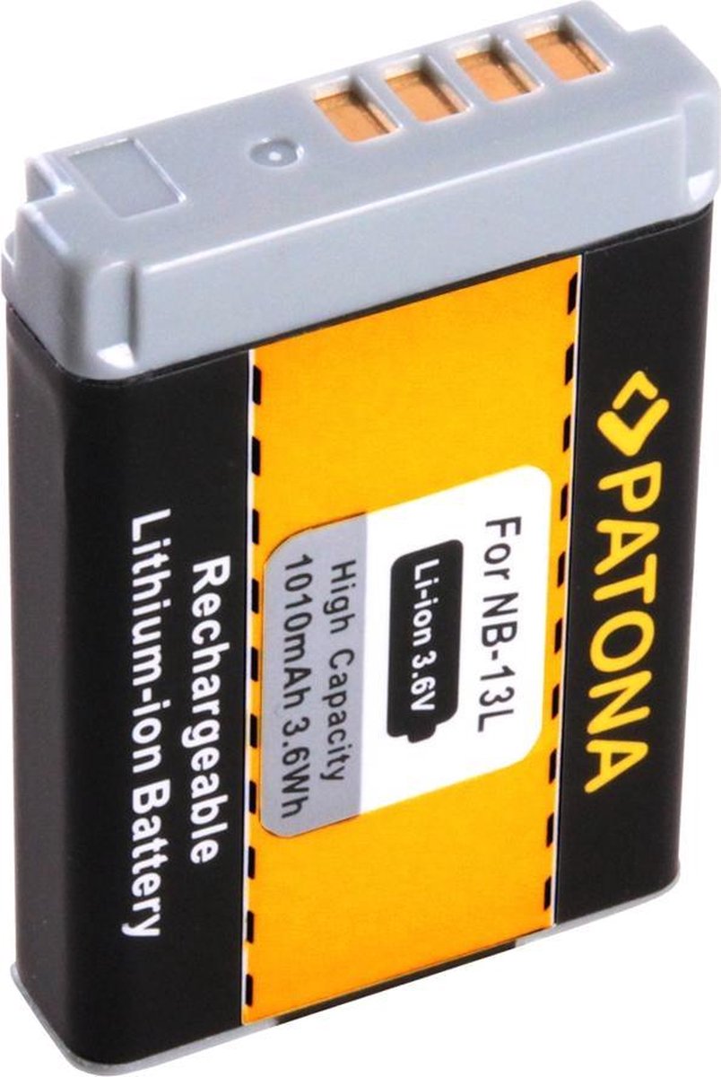 PATONA NB-13L / NB13L Lithium-Ion 1010mAh 3.6V oplaadbare batterij/accu