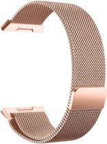 KELERINO. Milanees bandje voor Fitbit Ionic Magneetsluiting - Roze - Large