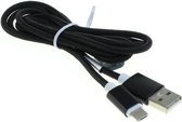 2-in-1 Datakabel iPhone / Micro-USB - Nylonmantel 1M - Zwart