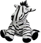 Pluche zebra knuffel - 19 cm - knuffeldier
