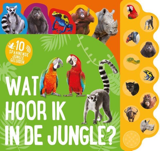Afbeelding van het spel Kinderboeken Icob Wilde dieren - Wat hoor ik in de jungle (geluidenboek). 3+