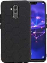 Hexagon Hard Case - Telefoonhoesje - Backcover Hoesje - achterkant hoesje - Geschikt voor Huawei P20 Lite - Zwart