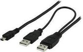 Valueline 1.80m 2 x USB A - mini USB B