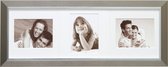Deknudt Frames multifotolijst S41ND1 E3 - zilver met bies - 3x 13x18