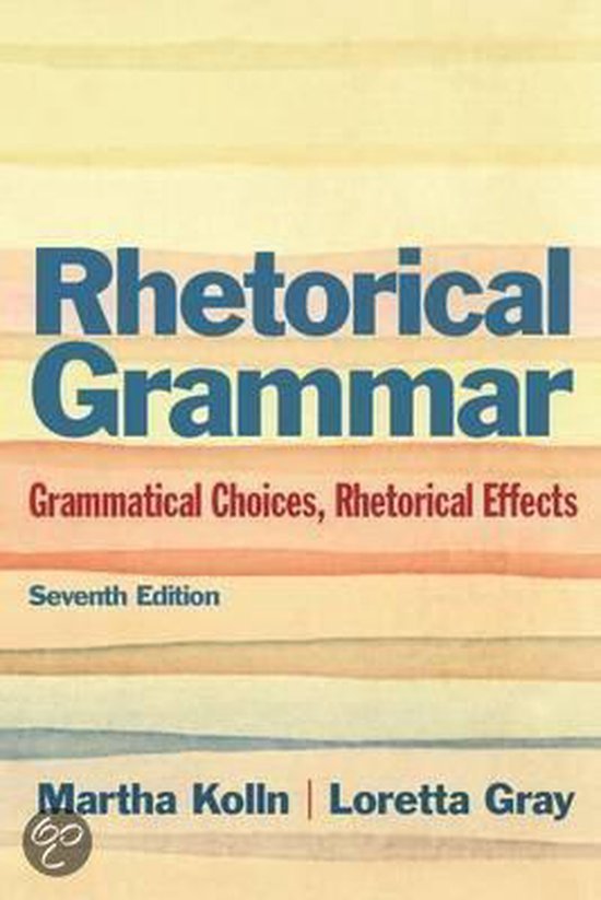 Rhetorical Grammar - cover