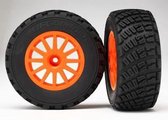 Reifen auf Felge orange