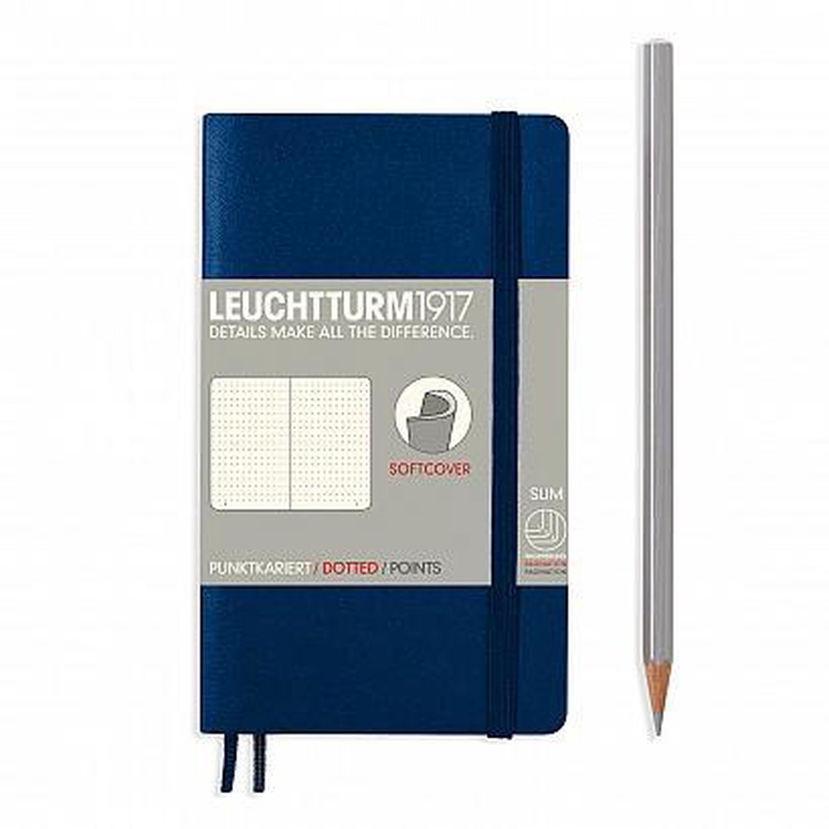 Leuchtturm1917 Notitieboek Pocket – Softcover – Puntjes – Navy Blue