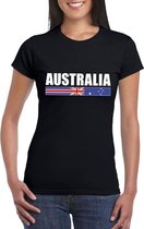 Zwart Australie supporter t-shirt voor dames M