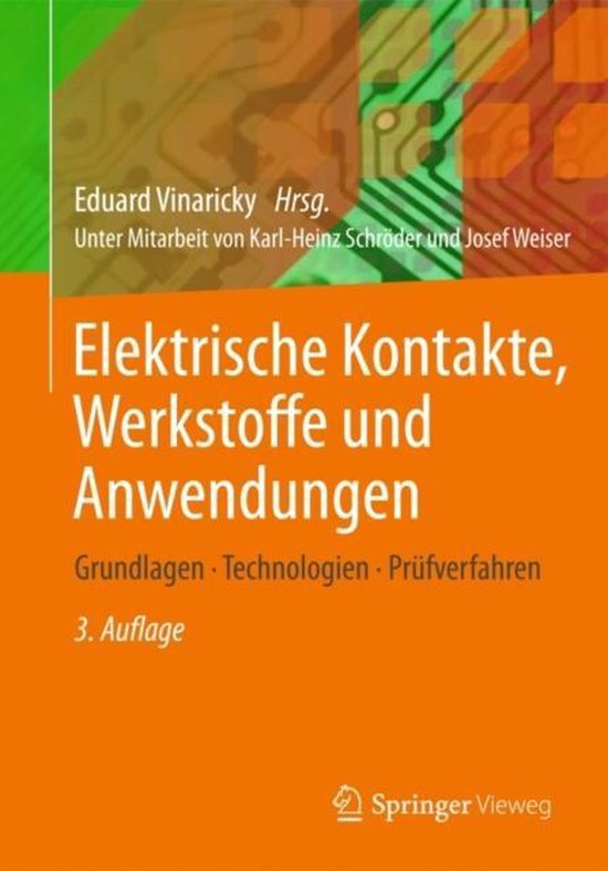 Elektrische Kontakte, Werkstoffe Und Anwendungen - cover