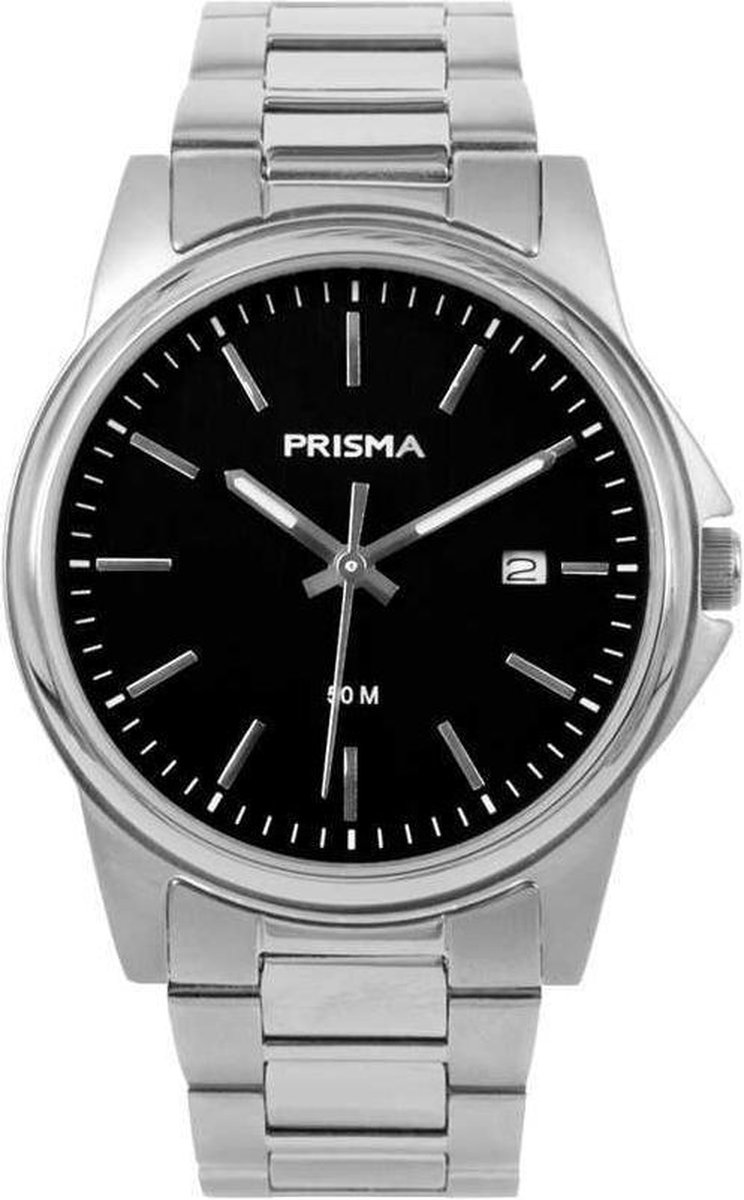 Prisma Heren Edelstaal 5 ATM horloge P.1695
