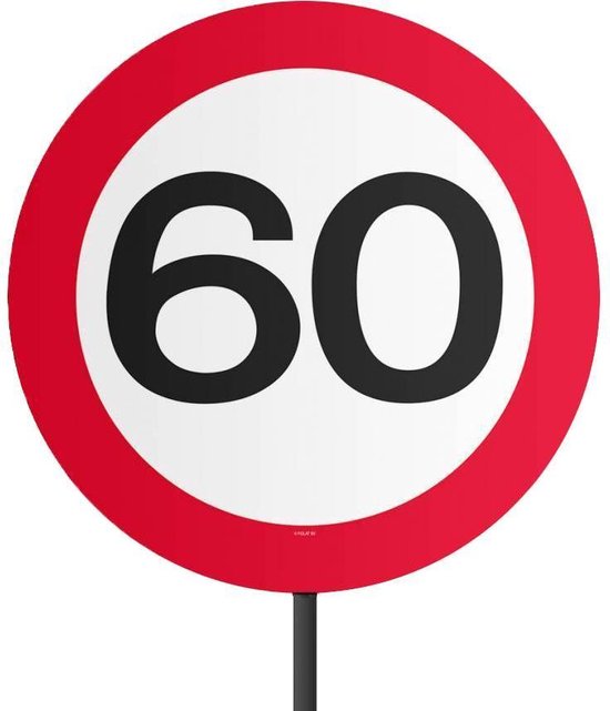 Bol Com Tuinbord 60 Jaar Verkeersbord 52x26cm 60 Jaar Bord