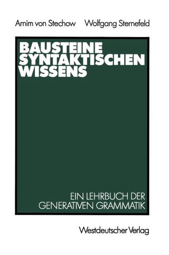 Bausteine syntaktischen Wissens - cover