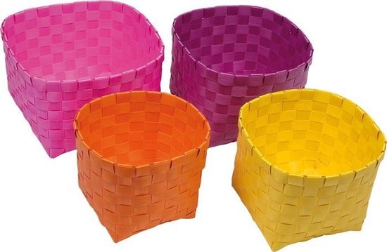 Perth Met bloed bevlekt Afwezigheid Small Foot Gevlochten Mandje 4 Kleuren 16 X 16 X 12 Cm | bol.com