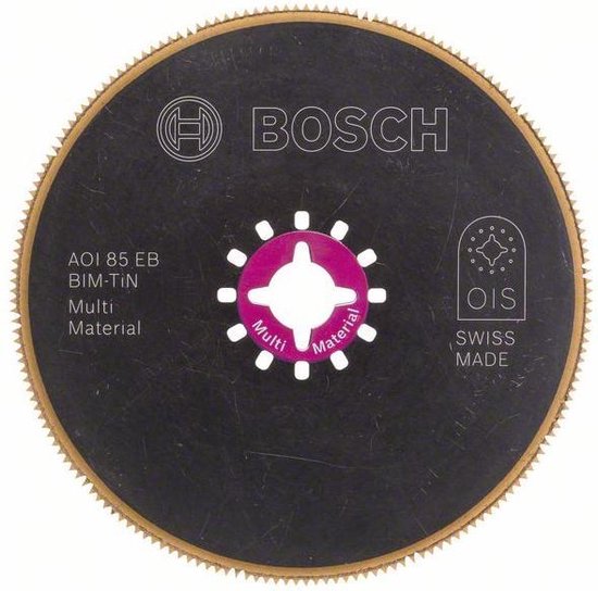 BOSCH Segmentsägeblatt AOI 85 EB – Bi-Metall-TiN, 85 Mm, Für Multi-Cutter, Multi Material
