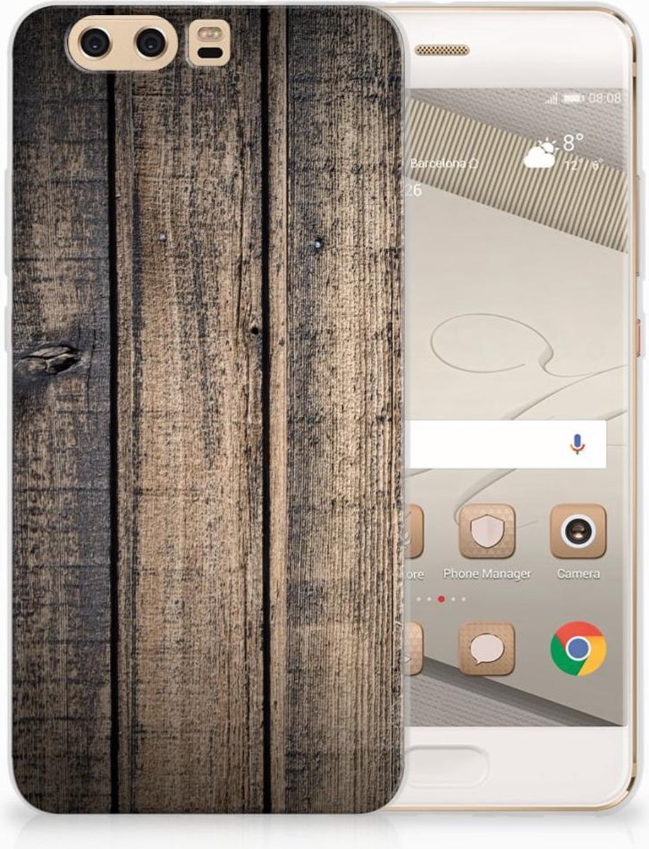 Huawei P10 Plus Bumper Hoesje Steigerhout