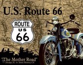 The Mother Road - Route 66 - Retro wandbord - Amerika USA - metaal.